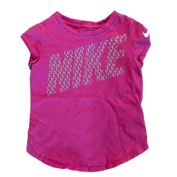Nike Tee Bright Pink Short Sleeve Size 3T - Picture 1 of 8